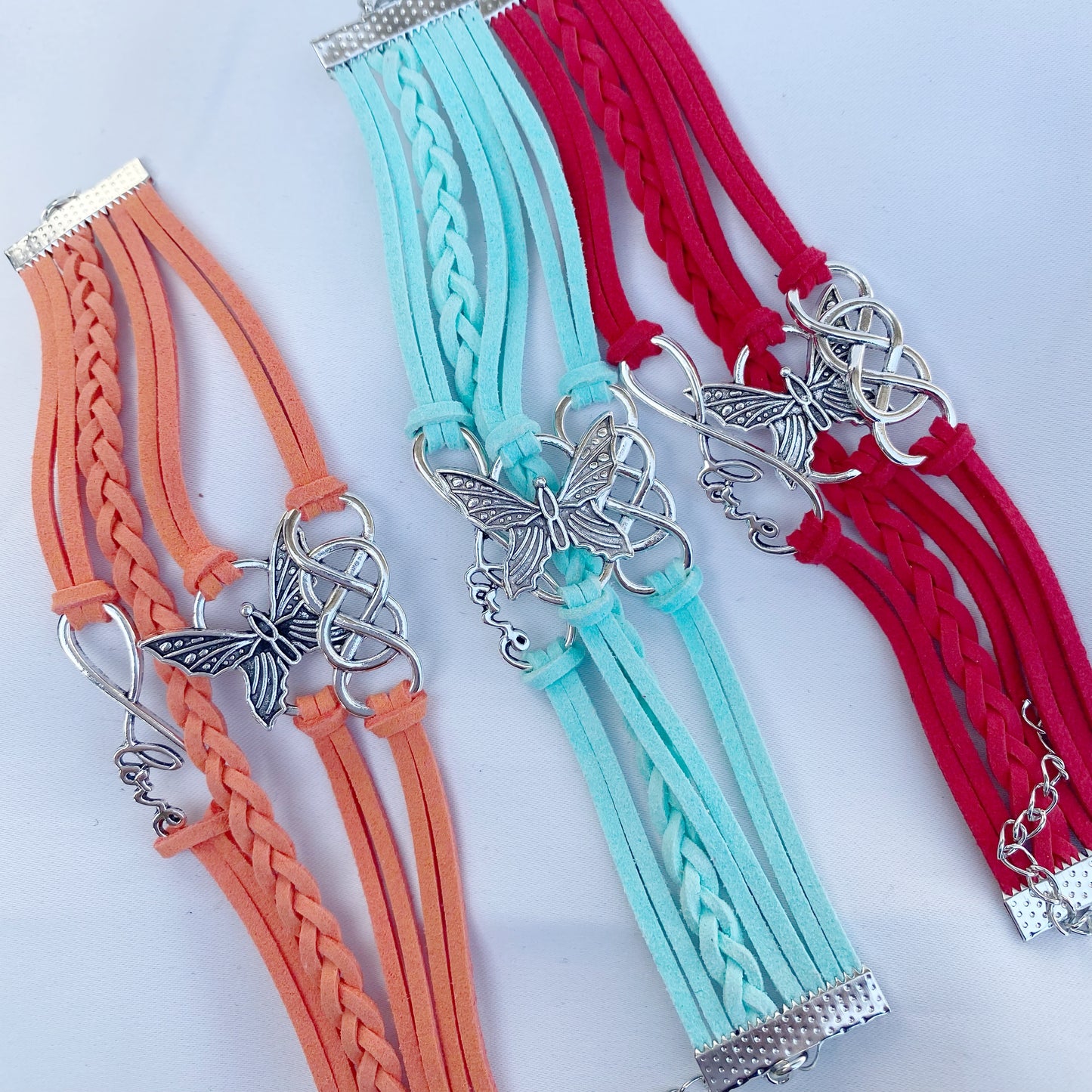 Colorful Braided Leather & Cord Bracelets