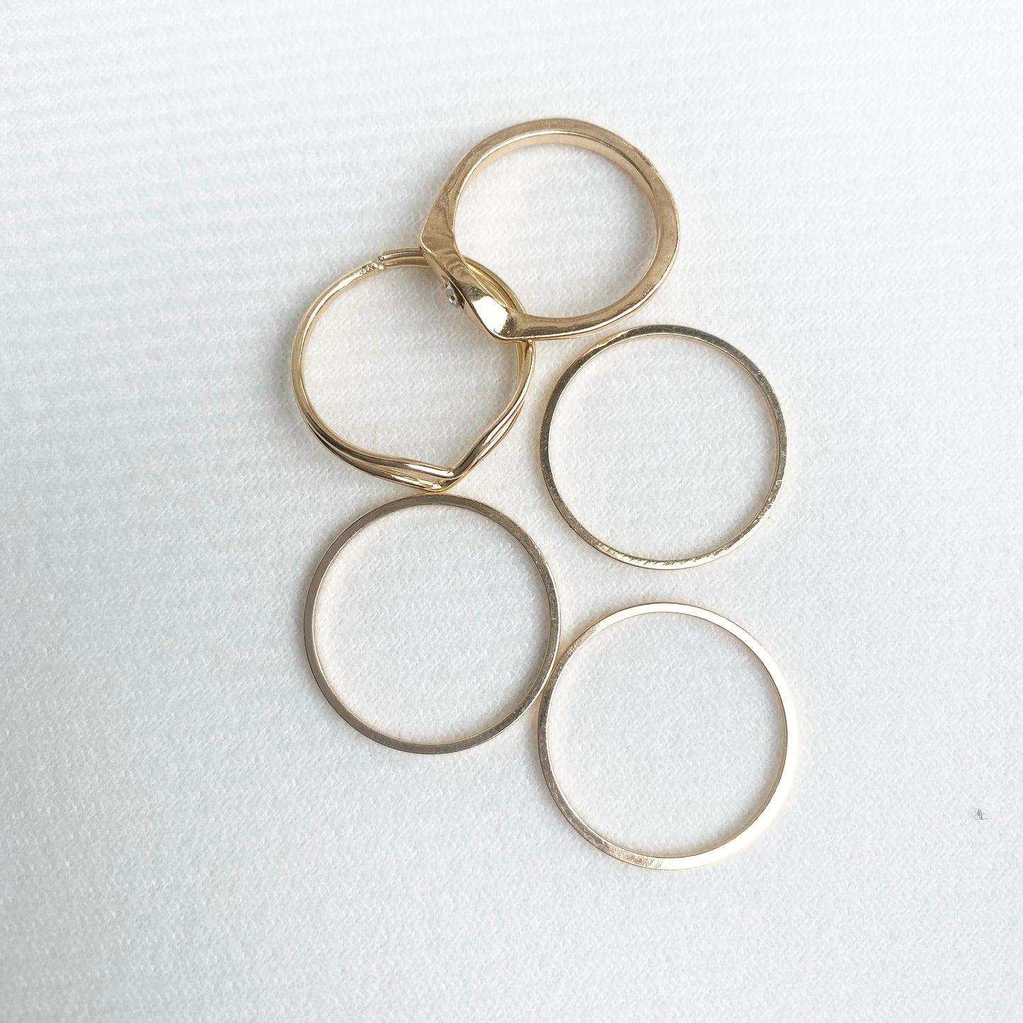 Golden Stackable Rings