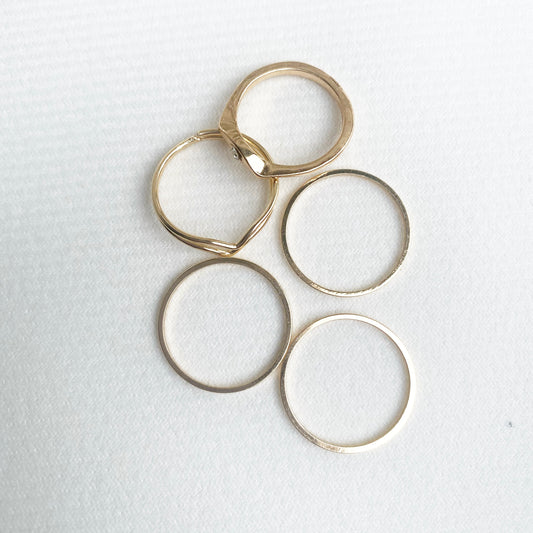 Golden Stackable Rings