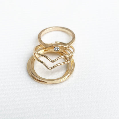 Golden Stackable Rings