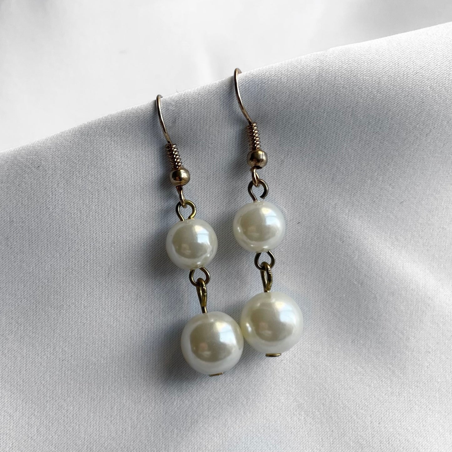 Double Pearl Earrings