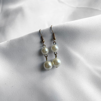 Double Pearl Earrings