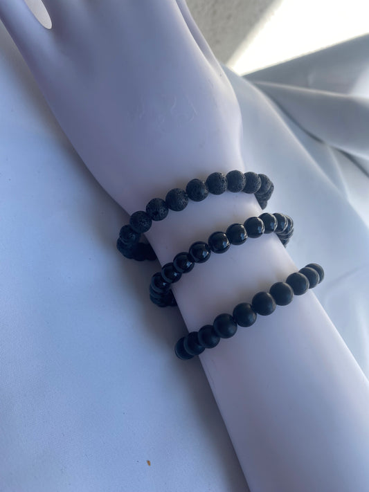 Black Stone Bracelets