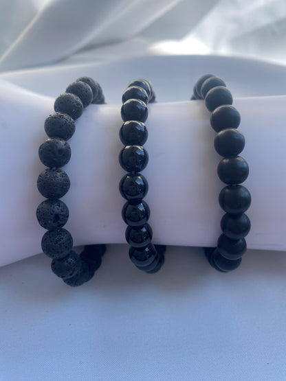 Black Stone Bracelets